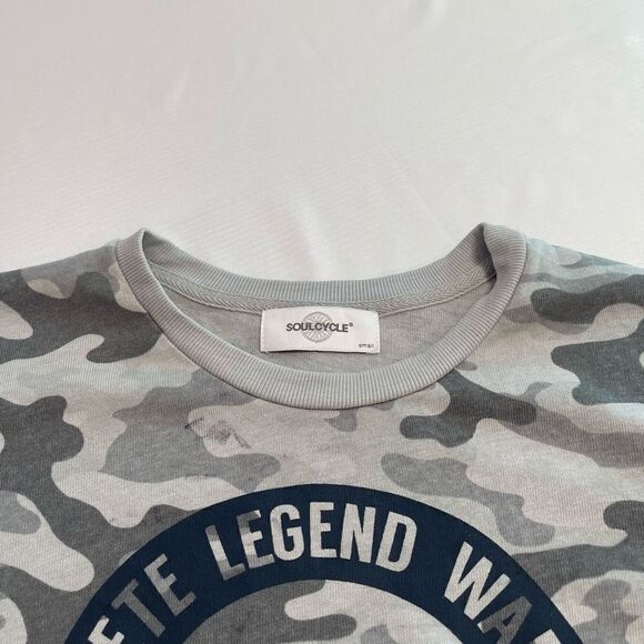 Soul Cycle Grey Camo Camouflage Sweatshirt Size Small - Picture 3 of 10